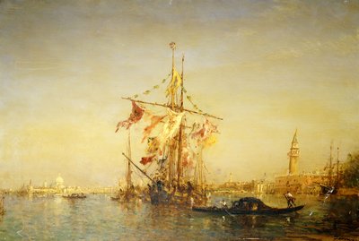 El Bacino Venecia con Barcos de Félix Ziem