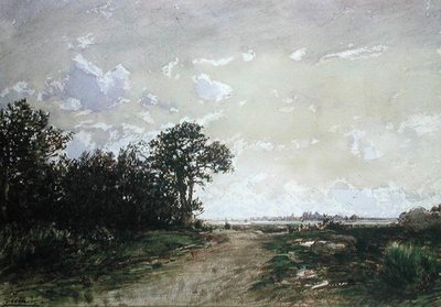 El Bosque de Fontainebleau, cerca de Barbizon de Félix Ziem