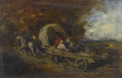 El carruaje, entre 1843 y 1844 (óleo sobre madera) de Félix Ziem