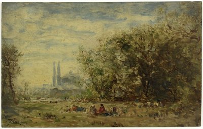 Las aguas dulces de Asia, cerca de Constantinopla, entre 1880 y 1890 (óleo sobre madera) de Félix Ziem