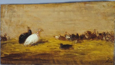 Pavos, entre 1850 y 1855 (óleo sobre madera) de Félix Ziem