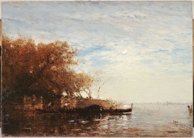 Venecia, Jardín francés a la luz de la luna, entre 1880 y 1890 (óleo sobre lienzo) de Félix Ziem