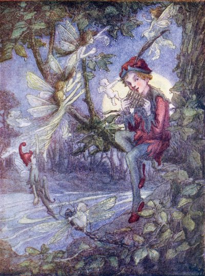 Peter Pan (litografía en color) de Flora White