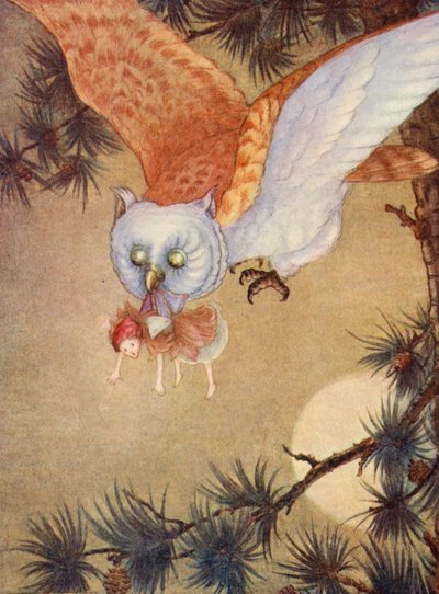 El hada sintió un fuerte pellizco (litografía en color) de Flora White