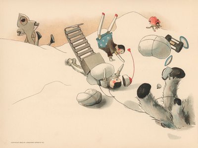 Ilustración para Las aventuras polares de Golliwogg de Florence K. Upton