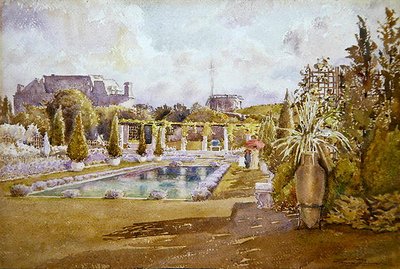 Vista del jardín de un castillo en Francia de Florence Vincent Robinson