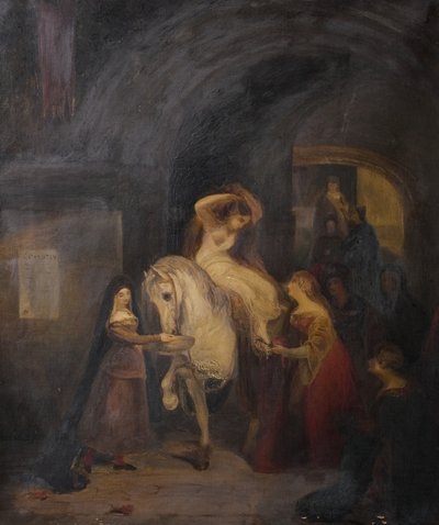 Lady Godiva (según G. Jones), principios del siglo XX (óleo sobre lienzo) de Florence Weston