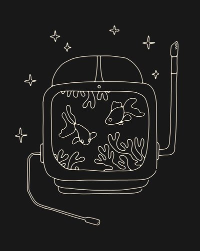 Casco de astronauta en el agua de Florent Bodart