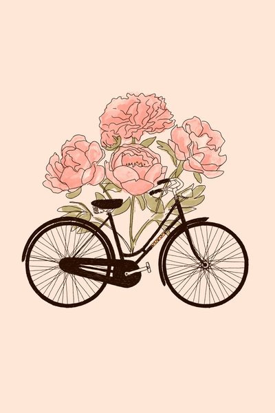 Bicicleta y flor : París, 2022 (digital) de Florent Bodart