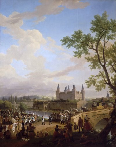Encuentro entre Napoleón y el Barón Karl von Dalberg en Aschaffenburg, 2 de octubre, 1806 de Florent Fidèle Constant Bourgeois du Castelet