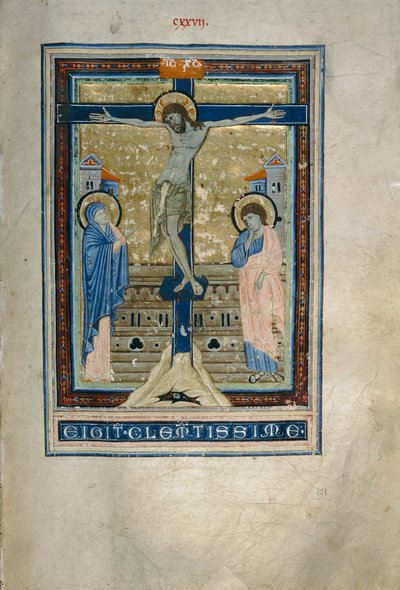 Crucifixión (Cod. Conventi Soppressi, ms. 233, c. 151) de Florentine School