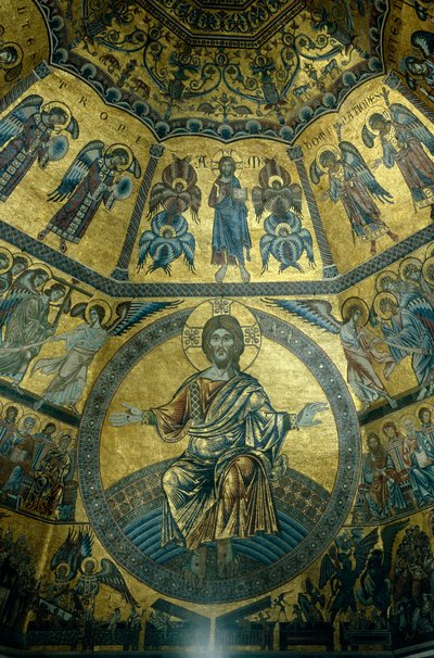 Mosaico en el techo abovedado del Baptisterio de San Juan, Florencia de Florentine School