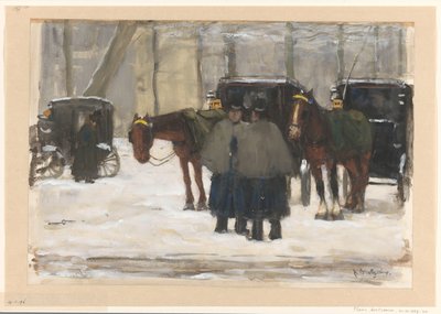 Carruajes y cocheros en la nieve de Floris Arntzenius