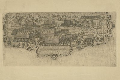Batalla de Leffingedijk entre las tropas estatales de Ernst Casimir de Nassau y las españolas de Albrecht de Austria, 1600 de Floris Balthasarsz. van Berckenrode