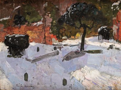 Cementerio en Warmond, 1907 de Floris Verster