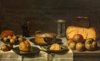 Un desayuno holandés (óleo sobre tabla) de Floris Gerritsz van Schooten
