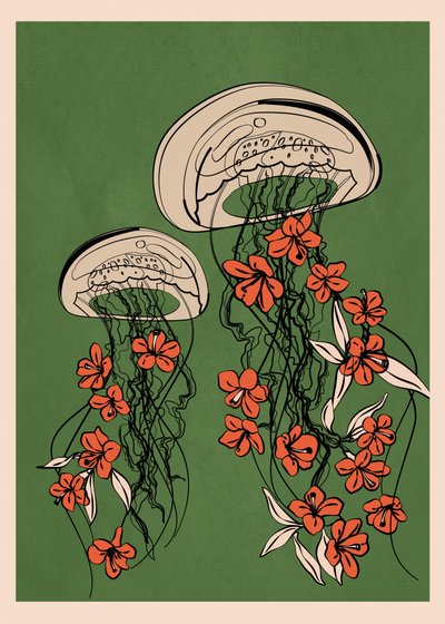 Medusa floral flotante de Flow Line