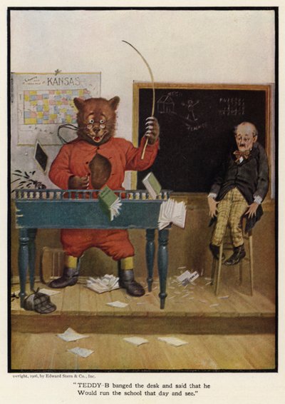 Teddy - B golpeó el escritorio y dijo que dirigiría la escuela ese día y vería de Floyd V. Campbell