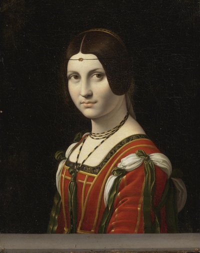 Retrato de una mujer desconocida, llamada La Belle Ferronnière, antes de 1750 de Follower Leonardo Da Vinci