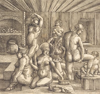 Baño de mujeres, c. 1505-1510 de Follower of Albrecht Durer