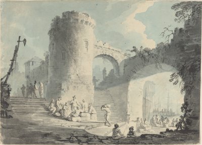 Escena del Puerto de Follower of Claude Joseph Vernet