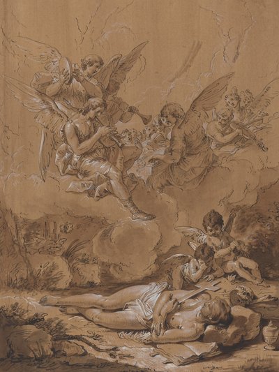 La muerte de la Magdalena de Follower of Francesco Fontebasso