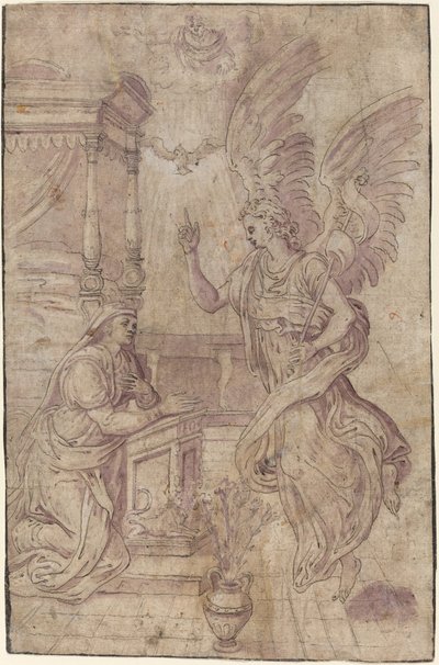 La Anunciación de Follower of Frans Floris I