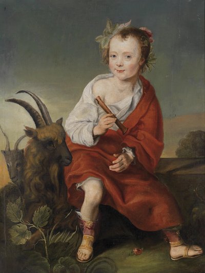 Niño con flauta y cabras de Follower of Jacob Gerritsz. Cuyp