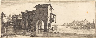 El molino de agua de Follower of Jacques Callot