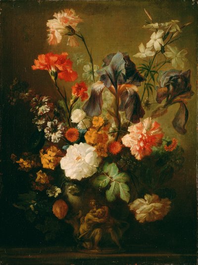 Jarrón de flores de Follower of Jan van Huysum
