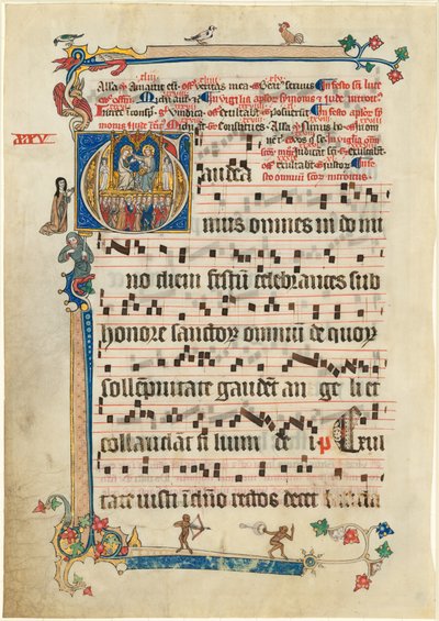 Coronación de la Virgen con santos asistentes de Follower of Johannes von Valkenburg