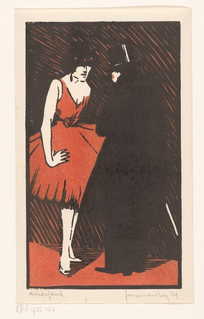 Bailarina con un caballero de Fons van den Berg (signed by artist)