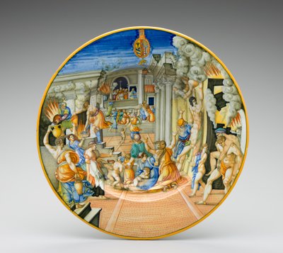 El incendio de Troya, entre 1570 y 1574 de Fontana Workshop