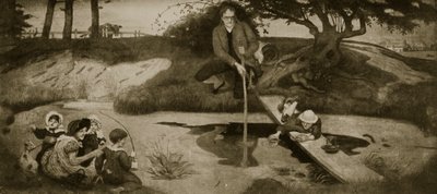 Dalton recolectando gas de pantano, ilustración de 