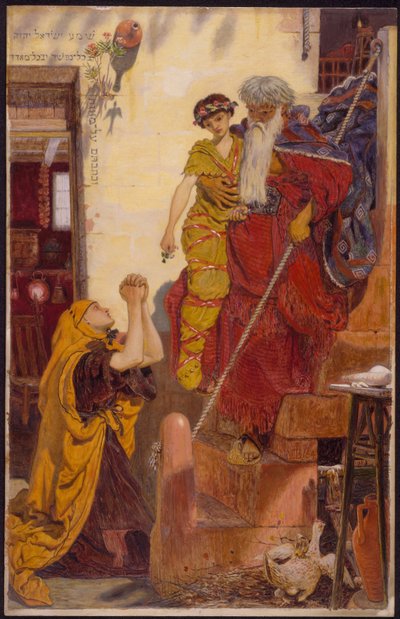 Elías y el hijo de la viuda de Ford Madox Brown