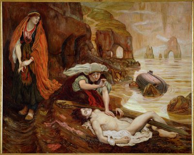 Haydee descubriendo el cuerpo de Don Juan ... (pintura sobre lienzo) de Ford Madox Brown