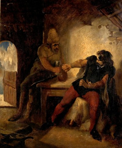 Manfred en la Cabaña de los Cazadores de Gamos, c.1850 de Ford Madox Brown