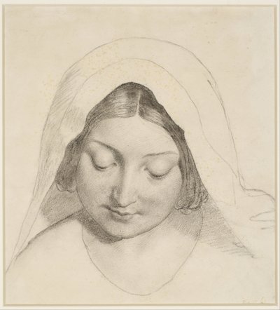 Oure Ladye of Saturday Night - Estudio para la Cabeza de la Virgen de Ford Madox Brown
