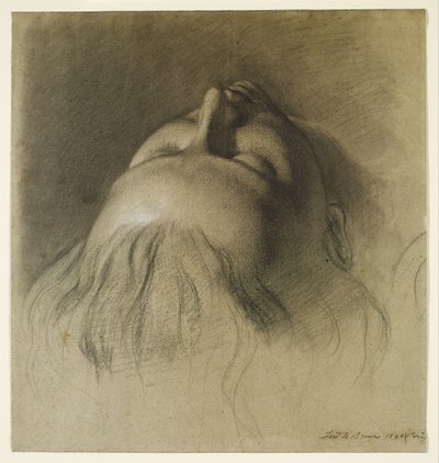 El sueño de Parisina - Estudio para la cabeza de Parisina de Ford Madox Brown
