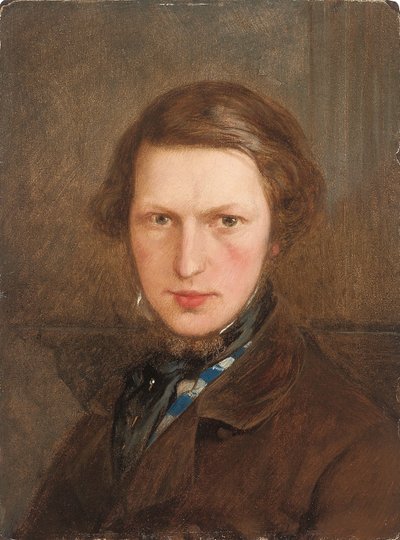 Autorretrato con abrigo marrón, c. 1844 de Ford Madox Brown