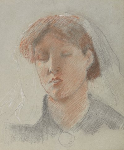 Emma, la esposa del artista, el día de su boda de Ford Madox Brown