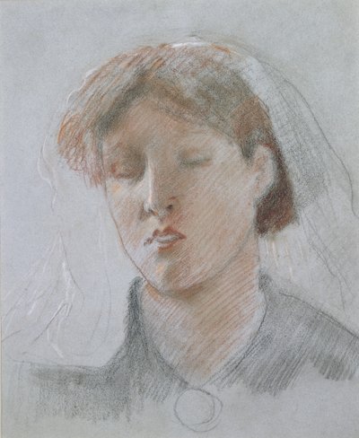 La esposa del artista Emma en su día de boda de Ford Madox Brown