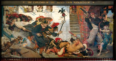 La expulsión de los daneses de Manchester de Ford Madox Brown