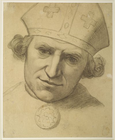 The Spirit of Justice - Estudio para Jefe de Obispo de Ford Madox Brown
