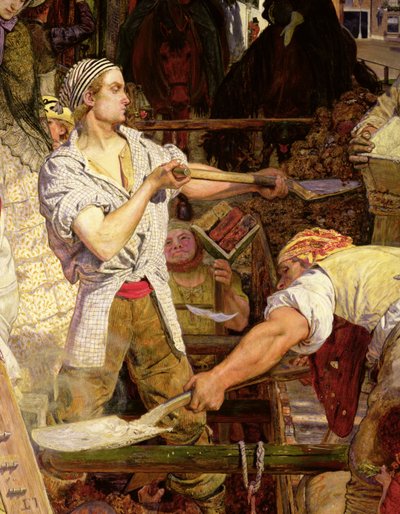 Trabajo: Obrero con clavel en la boca de Ford Madox Brown