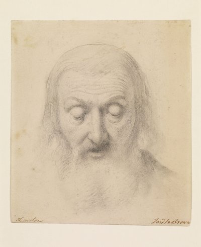 Wycliffe leyendo su traducción de la Biblia - Estudio para el Jefe de Wycliffe de Ford Madox Brown