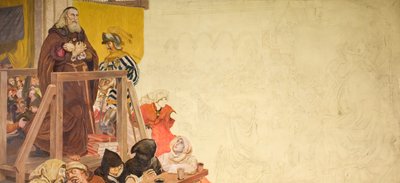 Wycliffe en su juicio de Ford Madox Brown