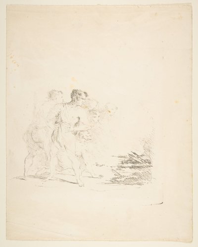 Hombres escupiendo al fuego, ca. 1820-1850 de Formerly attributed to Goya