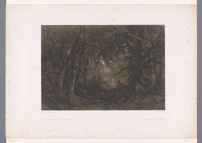 Los ladrones esperan en una emboscada un carruaje en el bosque Actuaciones narrativas (título de la serie) Episodios (título de la serie en el objeto) de Fortuné Ferogio