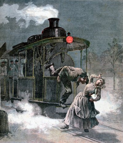 Accidente en la línea ferroviaria de Marly-le-Roi, Francia, 1891 de Fortuné Méaulle